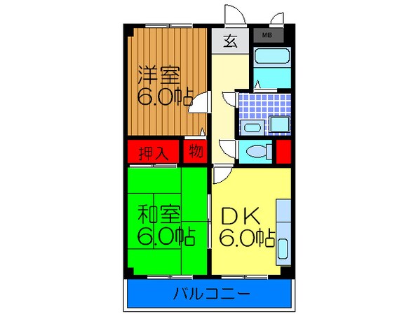 作本マンションの物件間取画像